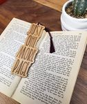 Wood Bookmark - Just One More Page - Laser Engraved Alder Wood Book Mark