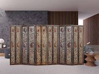 Amazing Wood Store Wooden Partition Screen/Room Divider Traditional Handicrafts 6ft Height (6Panels) for Living Room/Bedroom/Office/Kitchen Brown Color