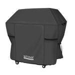 ULTCOVER Gas Grill Cover 58 inch for 3-5 Burner Propane Barbecue Grills Waterproof BBQ Cover Fits Most Grills Weber Nexgrill Char-Broil Brinkmann, Black