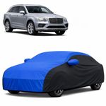 American Armour-X Series, All-Weather 100% Water-Resistant Car Cover for Bentely Bentayga |Heavy-Duty Triple-Stitched Fabric | UV Protection, Mirror Pockets, Windproof Buckle | Blue+Black