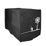 kwmobile Cover Compatible with Ninja Foodi MAX Dual Zone (9,5L) Cover - for Air Fryer - Dandelion Love White/Black