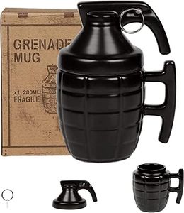 Taza Granada de Mano Ceramica, Tazas de Te Originales con Tapa, Tazas Cafe 3D Graciosas, Taza Desayuno Personalizada, Divertidos Regalos de Taza de Capuchino para Familiares y Amigos,280ML (Estilo C1)