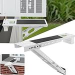 Window Air Conditioner Support Bracket,Adjustable Anti-Slip Shock-Absorbing mat Window AC Safe Support Bracket Installs from Inside The House Built-in Bubble Level Window AC Mount Bracket up to 85lbs