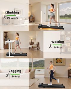 HomeFitnessCode Walking Pad Treadmill – Compact Foldable Electric