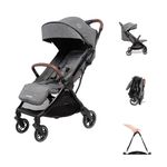 Maxi-Cosi Eva3 Baby Stroller, 0-4 Years, 0-22 kg, Baby Stroller, Lightweight & Compact, Flat Reclining Position, 3 Positions, Automatic One-Hand Folding Handle, Carrying Strap, Select Grey