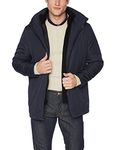 Calvin Klein Men's Waterand Wind Resistant Hooded Coat from Fall Into Winter, Navy, Medium, Transitional True Navy, Medium