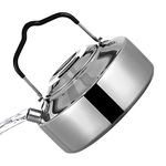 Camping Kettle | 1L Stainless Camp Stove Pot - Portable Tea Kettle Water Kettle Lightweight Teapot Coffee Pot for Hiking