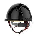 JSP EVOLite Lightweight ABS Safety Helmet Skyworker Industrial Working At Height Helmet Black (AJS260-001-100)