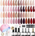 Modelones Gel Nail Kit, 28 Colors N