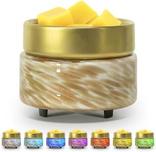 Scented Wax Melt Warmer Electric – Art-Glass Candle Wax Melt Warmer, 3-in-1 Wax Melter Burner, Fragrance Warmer for Scented Candles, Wax Melts and Tarts Essential Oils to Home Office, Gift & Decor