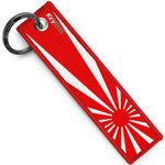 KEYTAILS Keychains, Premium Quality Key Tag for JDM Cars [Rising Sun - Red]