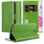 Cadorabo Book Case Compatible with HTC One A9 in Grass Green - with Magnetic Closure, Stand Function and Card Slot - Wallet Etui Cover Pouch PU Leather Flip