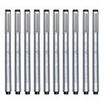 Brite Crown Drawing And Sketching Pens Set - 10 Black Fineliner Pens 0.2mm To 1.0mm Width Tips & 2.5mm Micro Calligraphy Brush-tip Pen, Ideal Gift Idea For Artists And Beginners