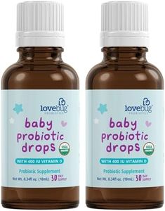 LOVEBUG Award Winning USDA Organic Probiotic for Infants & Babies 0-12 Months | Helps w/Colic, Reflux, Diarrhea, Constipation & Gas | Multi-Strain 5 Billion CFU | Liquid Drops (60 Days Supply) - 20ml