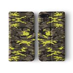 Tirita Wallet Leather Flip Phone Case Case/Cover compatible with iPhone 6 Plus & 6s Plus Camouflage Camo Pattern [24 - Neon Yellow]