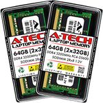 A-Tech 64GB Kit (2x32GB) RAM for HP 15 (15-dy2024nr) Laptop | DDR4 3200MHz PC4-25600 SODIMM 2Rx8 1.2V 260-Pin Non-ECC SO-DIMM Memory Upgrade