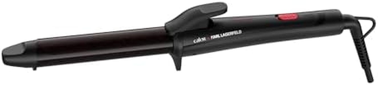 Calor x KARL LARGERFELD Fer à boucler, Diamètre 25 mm, Ondulations et boucles, Température constante de 200 °C pour des résultats parfaits, Temps de chauffe rapide, noir CF321LC0