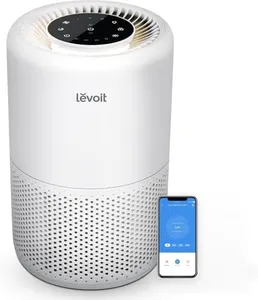 LEVOIT Air Purifier for Home Bedroom, Smart WiFi Alexa Control, Covers up to 915 Sq.Foot, 3 in 1 Filter for Allergies, Removes Pollutants, Smoke, Dust, 24dB Quiet for Bedroom, Core 200S, White