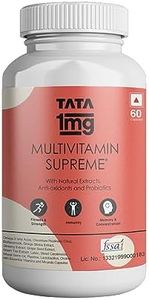 TATA 1MG Multivitamin Supreme With Zinc, Calcium, Vitamin D, Antioxidants & Probiotics For Fitness, Strength, Immunity, Memory & Concentration, Energy Booster Capsule For Men & Women (Pack Of 60)