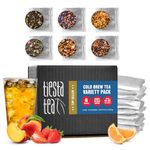 Tiesta Tea - 6 Pack Cold Brew Tea Variety | Premium Loose Leaf Iced Tea Blends | Medium to Non Caffeinated Iced Tea | Sample Set with 6 Cold Brew Tea Bags - Each Bag Brews One 64oz Pitcher