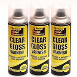 Ik-Onkar 3x CLEAR GLOSS SPRAY VARNISH 250ML INTERIOR EXTERIOR ALL PURPOSE