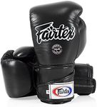 Fairtex BGV6 Angular Gloves: Premium synthetic leather construction | Unique design, locked thumb |Multi-layer padding |Ideal for boxing, MMA, kickboxing & more(Black/16oz)