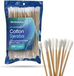 250 Biodegradable Long Cotton Swabs - 6 Inch Cotton Swabs for Ears - Long Q Tips Made From Birchwood and 100% Cotton - Lint Free