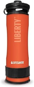 LifeSaver Liberty | Water Filter Bottle - 400ml Small Water Bottle & Water Purifier for Travel & Hiking, Lightweight Design, Removes 99.99% of Viruses, Bacteria & Cysts, Purifies 2000L (Orange)