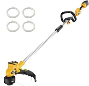 16-Inch Cordless String Trimmer Compatible with DEWALT 20V MAX Battery(Tool Only), Brushless Weed Eater & Edger with Bump Feed & Dual Safety Switch, Electric Weed Wacker (Includes 2 Spools)