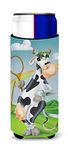 Caroline's Treasures Cow Playing Tennis Michelob Ultra Koozies for Slim cans APH0533MUK, Fabric, Multicolor