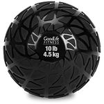 GoodLife Fitness Pro-Grip Weighted Medicine Ball - 10LB - Great for Home Exercise, Workouts, Balance Training, Easy Grip Textured Surface.