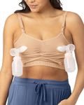 Kindred Bravely Sublime Pumping Bra Hands Free | Nursing and Pumping Bra in One | Wearable Breast Pump Bra (Beige, 1X)