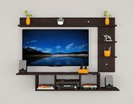 Odestar Eleanora Engineered Wood Wall Mount TV Entertainment Unit/with Set Top Box Stand - Wenge/Brown (Ideal up to 50 to 55") Tv Screen