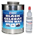 Fiberglass Supply Depot Black Gelcoat with Wax Pint with 15cc Hardener (MEKP)