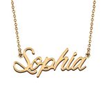 HUAN XUN BFF Friendship Jewelry Sophia Name Necklace for Her Birthday Gift Sister Gift