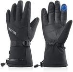 Ski Gloves - VELAZZIO Waterproof Breathable Snowboard Gloves, 3M Thinsulate Insulated Warm Winter Snow Gloves, Fits both Men & Women (L/XL)