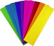 DUPLEX Paper Folds Wrinkled Stretchable Crepe Paper for DIY Flower Making and Wrapping (10 pcs) - - Assorted Colors