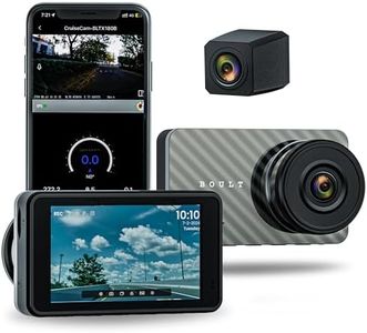 GOBOULT Cruisecam X3 Pro Dashcam 4K+5MP & 1080p+2MP Recording | 3" HD Display | 145° Wide Angle | App Control | Night Vision | GPS Logging | Heat Resistant | Easy DIY Dual Camera for Front and Rear
