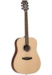 Tanglewood Discovery Exotic TW DBT DEB Acoustic Guitar, 6 Strings, Dreadnought, Natural Open Pore Satin Finish, Ebony Back