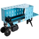 KATSU Tools 6 Ton Horizontal Electric Log Splitter 2000 Watt Motor with Hydraulic Ram, 520mm Log Length, Steel Safety Guard, Heavy Duty for Wood Firewood Burners Splitting