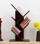 WoodMarwar Solid Sheesham Wood Book Shelf | Wooden Tree Shape Bookshelf | Free Standing Bookcase | Rosewood, Honey Finish