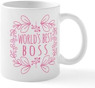 CafePress Cute Pink World's Best Boss Mug 11 oz (325 ml) Ceramic Coffee Mug