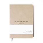 Mal Paper Daily Goal Setter Planner - Tan, 6 Month 274 Page Undated Pad | Soft Cover Productivity Diary with Affirmations, Note Pages Weekly & Monthly View | Mindfulness & Wellbeing Manifestation