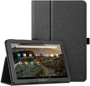 Fintie Folio Case for All-New Amazon Fire HD 10 and 10 Plus Tablet (13th/11th Generation, 2023/2021 Release) 10.1" - Slim Fit Standing Cover with Auto Sleep/Wake, Black