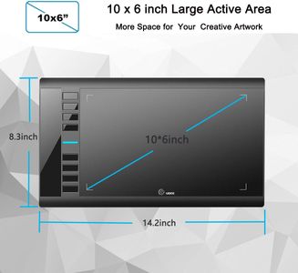 UGEE M708 Drawing Tablet – 10x6 Inch Digital Graphics Pad