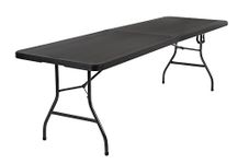 COSCO 8 ft. Fold-in-Half Banquet Table w/Handle, Black