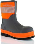 Brightboot Waterproof Rigger Safety Boots (13 UK, Orange)