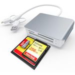 Compact Flash SD Card Reader for iPhone iPad Camera - 3 in 1 CF Card Reader USB C Universal Memory Card Adapter Supports Micro SD/SDHC/SDXC/TF/MMC and UHS-I Cards Digital Camera Adapter for iPhone 15
