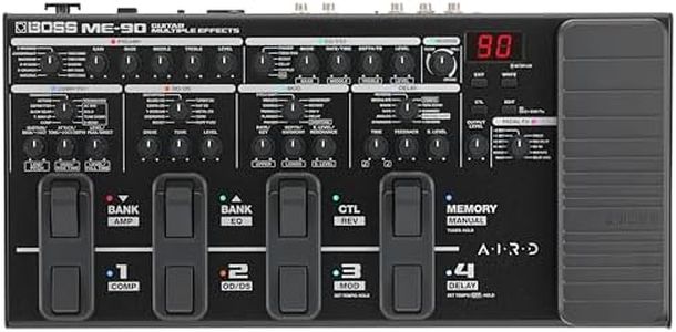 BOSS ME-90 Guitar Multi-Effects | All-In-One Guitar Processor | 11 Onboard AIRD Amp Models | 60 Effects derived from the GT-1000 | 8 Multi-Function Footswitches & Redesigned Expression Pedal
