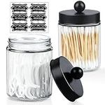 2 Pack Glass Apothecary Jars with L
